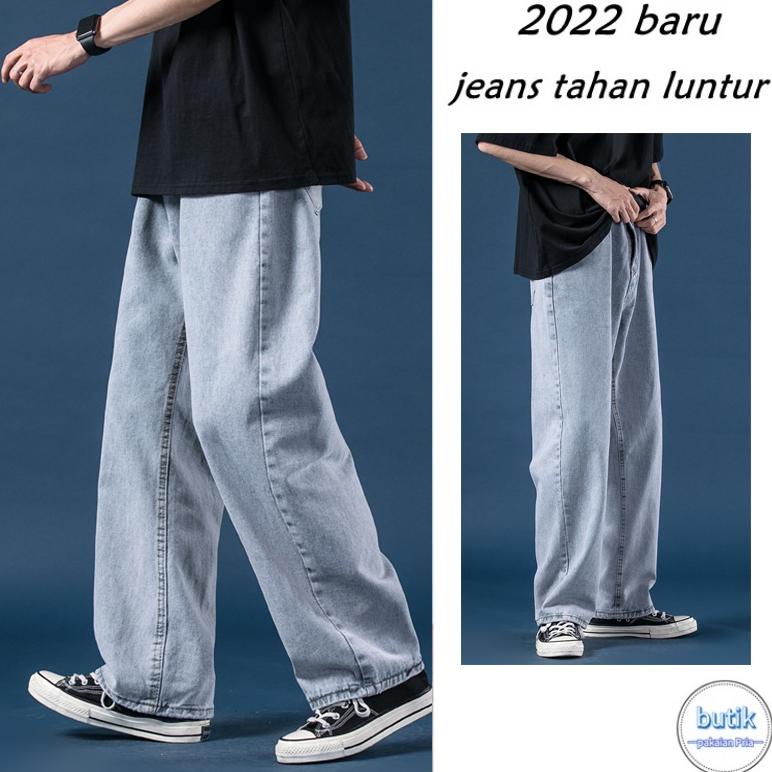 Celana jeans pria celana kulot pria Celana korean style pria straight pants celana gombrang pria jea