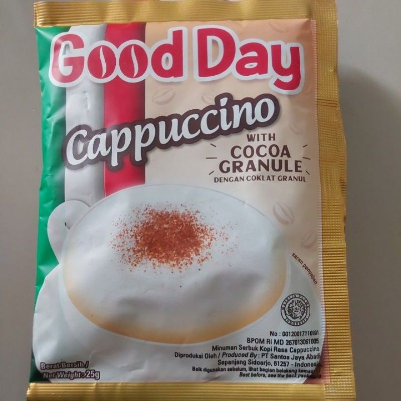 

Good day cappucino sachet with cocoa granule ecer