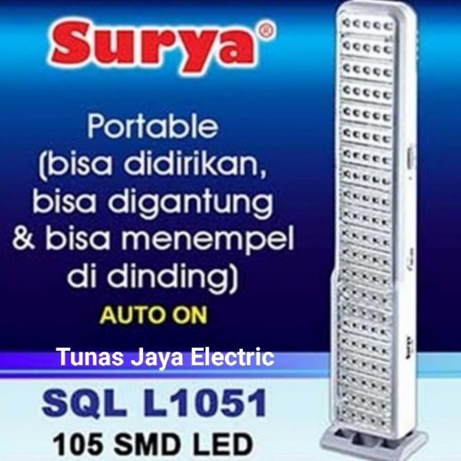 Lampu Emergency LED Besar SQL-1051 SURYA (AUTO ON)