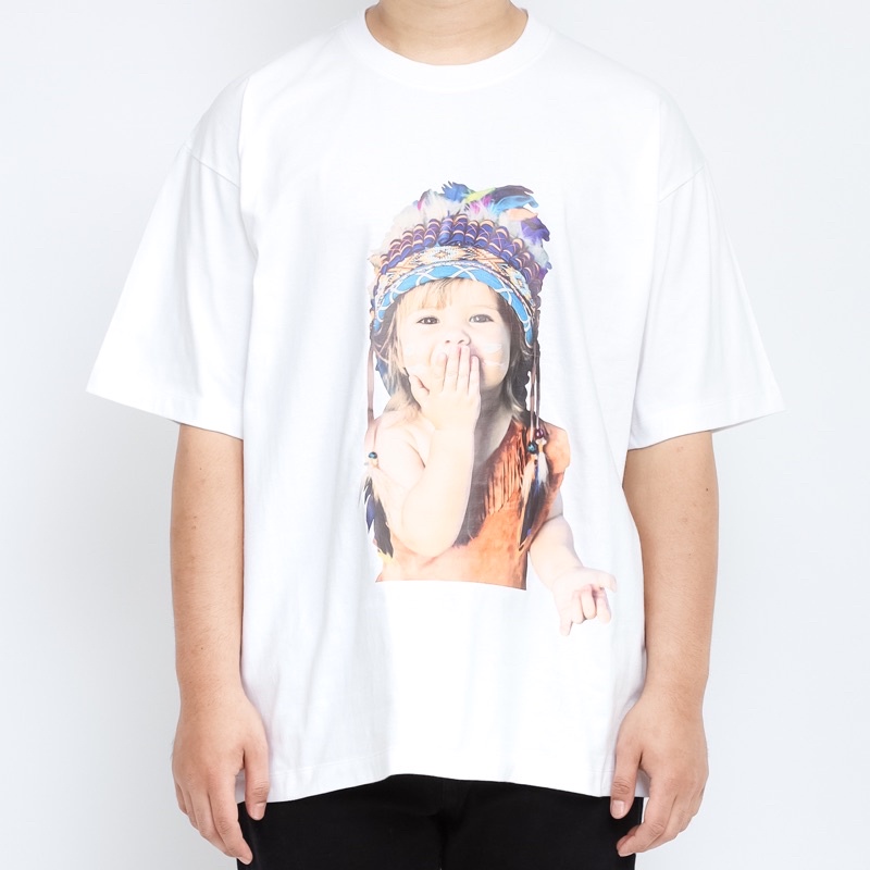 ADLV. Baby Girl Indian White Tee