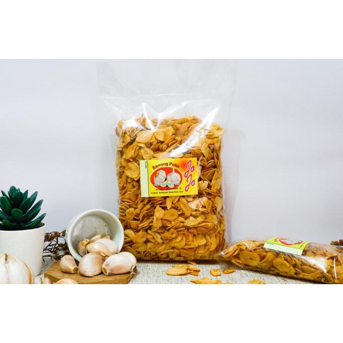 

Promo Bawang putih goreng Jojo Irisan 500 Gr First Hand