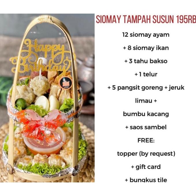 

Promo Siomay Tampah Susun , di note tgl dan ucapannya ya