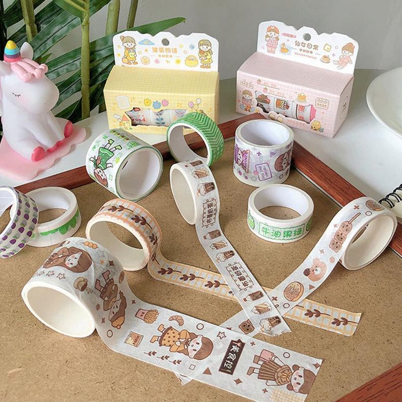 

Stiker Kertasselotip Washi Gambar Kartun Untuk Dekorasi Bungkus Kado Diy