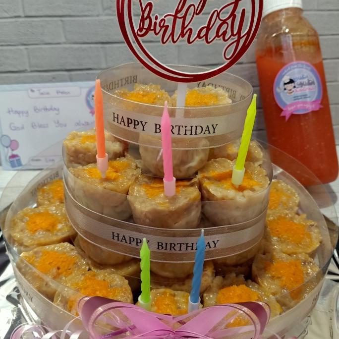 

Promo somay babi udang ulang tahun / pork shrimp siomay birthday cake