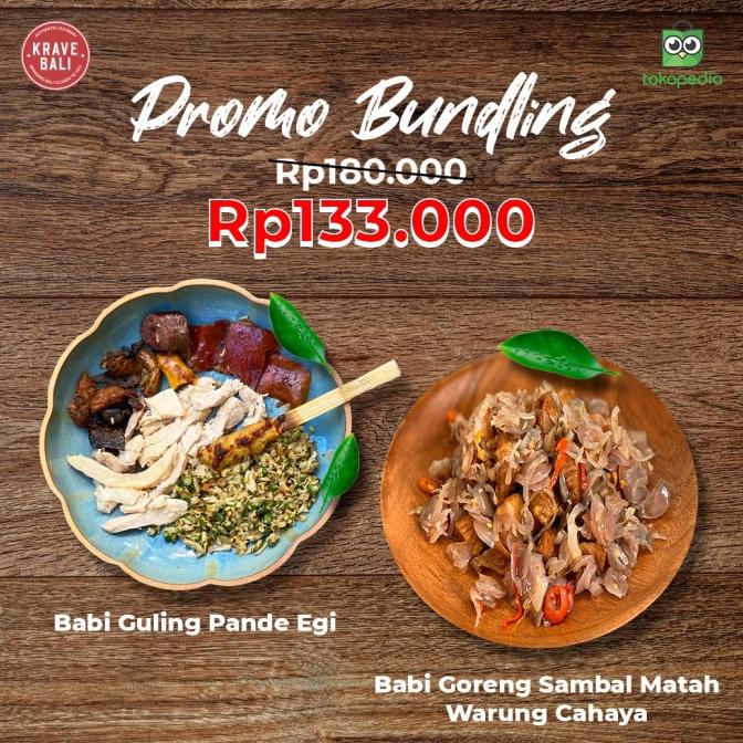 

Promo PROMO BUNDLING BIGUL PANDE EGI-BABI GORENG SAMBAL MATAH WARUNG CAHAYA