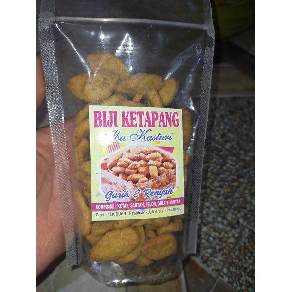 

Kue Biji Ketapang Enak Renyah Khas Kota Indramayu Kemasan Standing Pouch 160 Gram