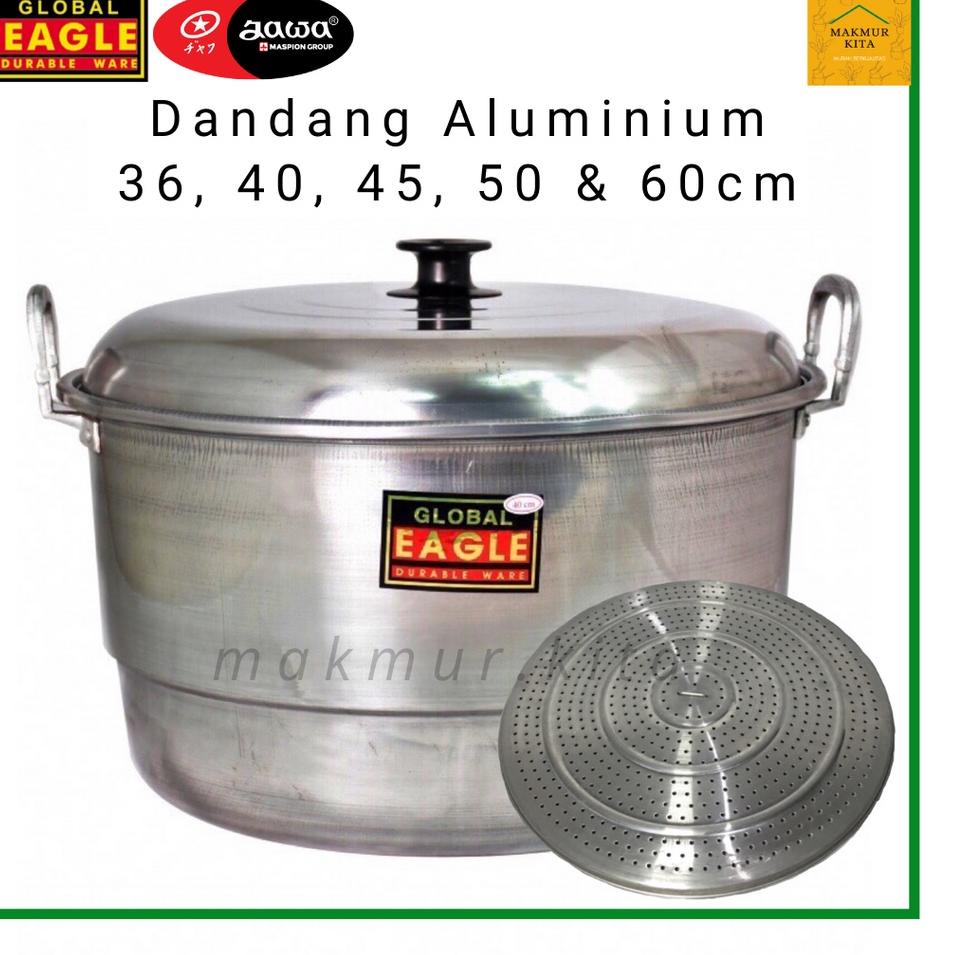 Grosir Populer Panci Dandang Kukus 36 40 45 50 55 60 CM Aluminium Global Eagle / Panci Kukus Besar M