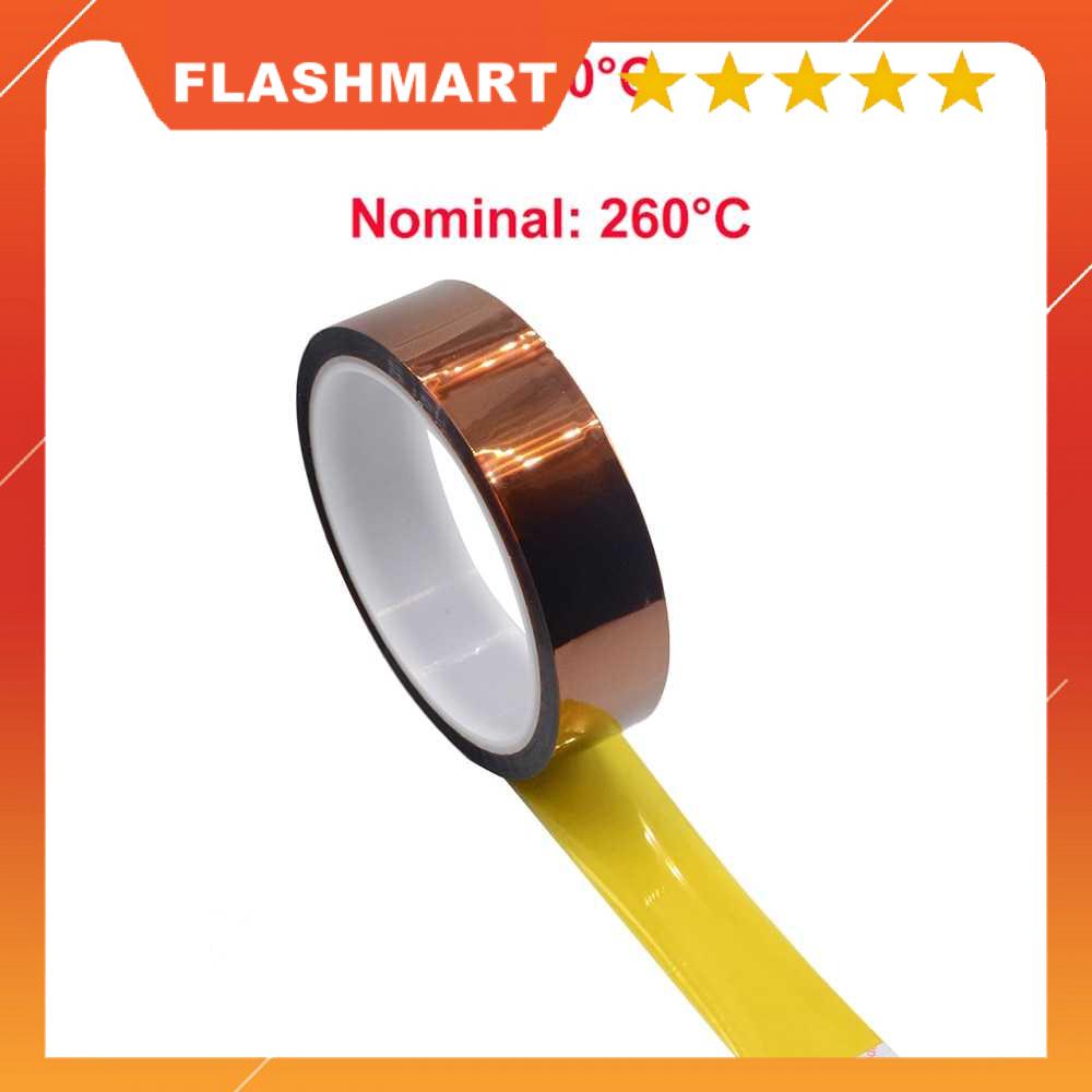 FLASHMART Tape Lakban Heat Resistant Polyimide High Temperature Adhesive
