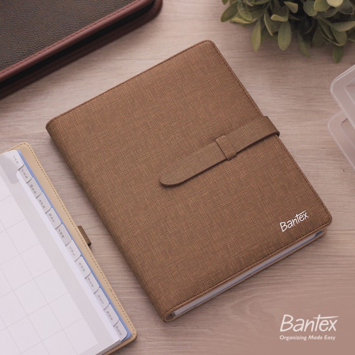 

BAYAR DITEMPAT Buku Agenda Planner Cover Kulit Brown Leather Diary Bantex - 7492 03 /BUKU TULIS