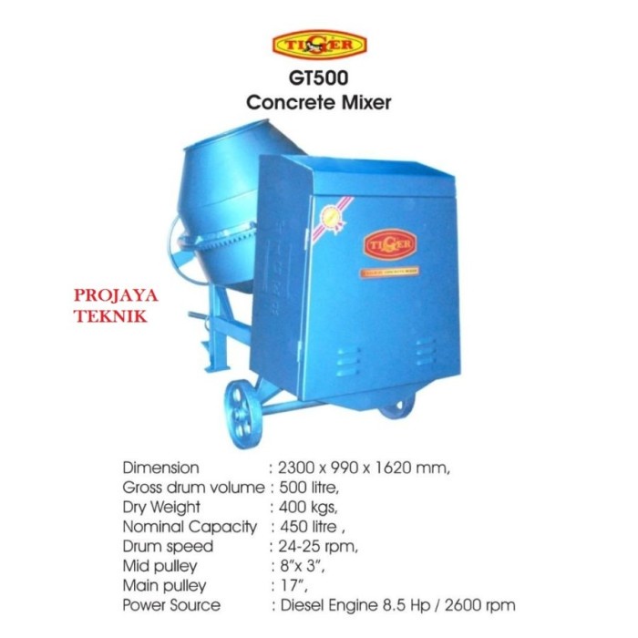 TONG MOLEN 500 LITER TIGER BODY ONLY ATAU + DIESEL