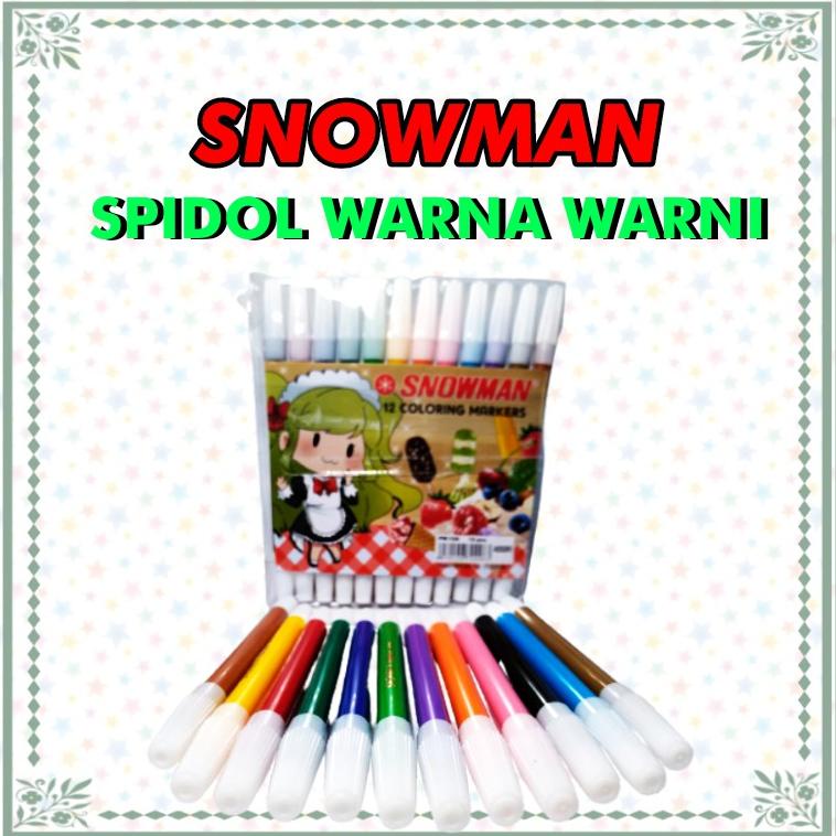 

Cuci Gudang Spidol Snowman 12 Warna Markers Japan Alat Tulis Warna Warni Kecil Pw-12A