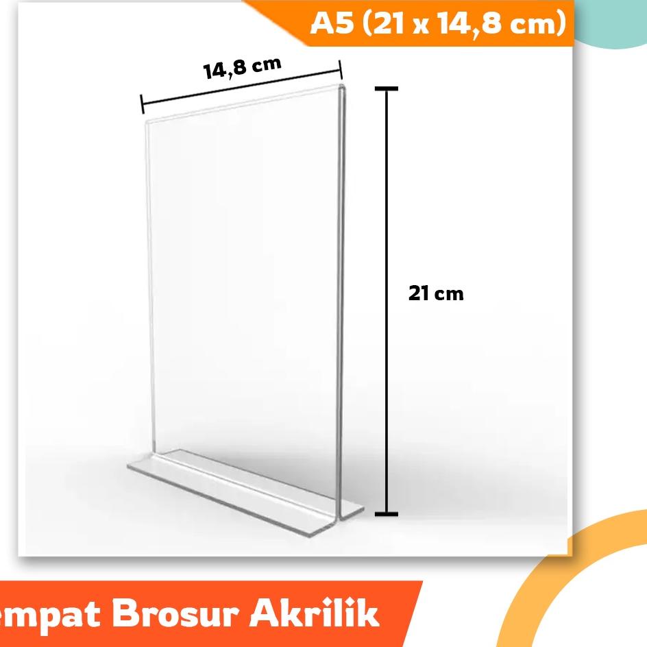 

New Promote TEMPAT BROSUR / TENT HOLDER / TENT CARD AKRILIK DISPLAY UKURAN A4, A5, A6