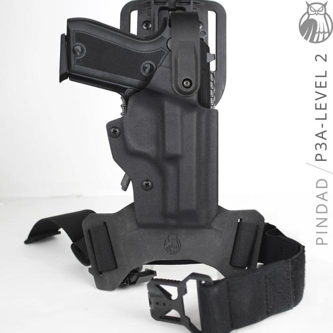 Kydex Holster Pindad P3A Semi Drop Leg Level 2 Pax Dynamics