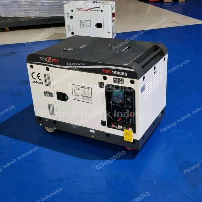 Ready Genset silent 15 kva 3 phase diesel tsuzumi TDG15000SSV 10000 watt