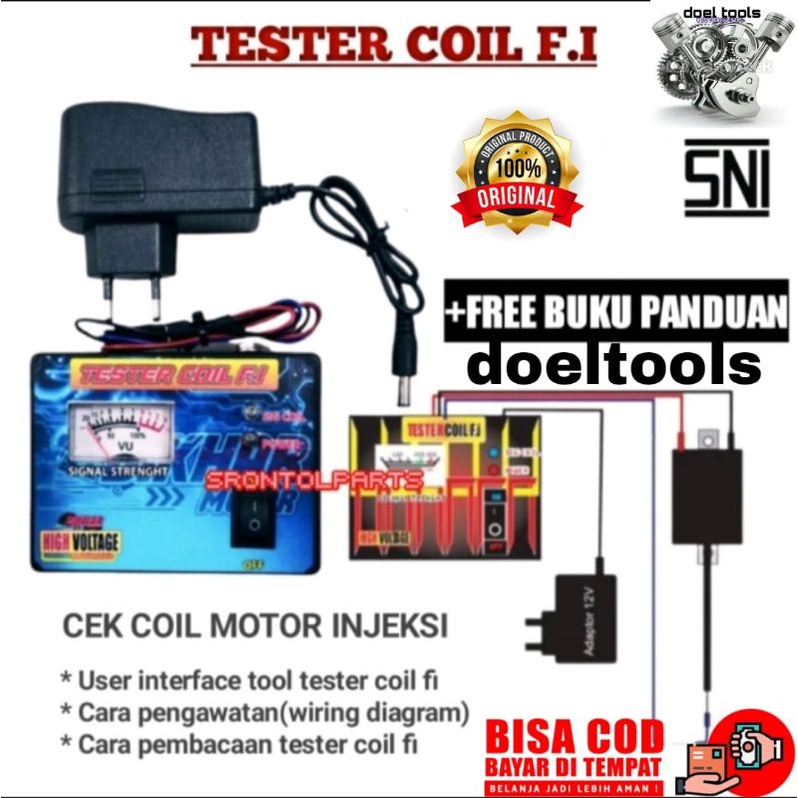 TESTER COIL Alat Cek Ukur Coil Kuil Motor injeksi alat cek tester CKP motor injeksi