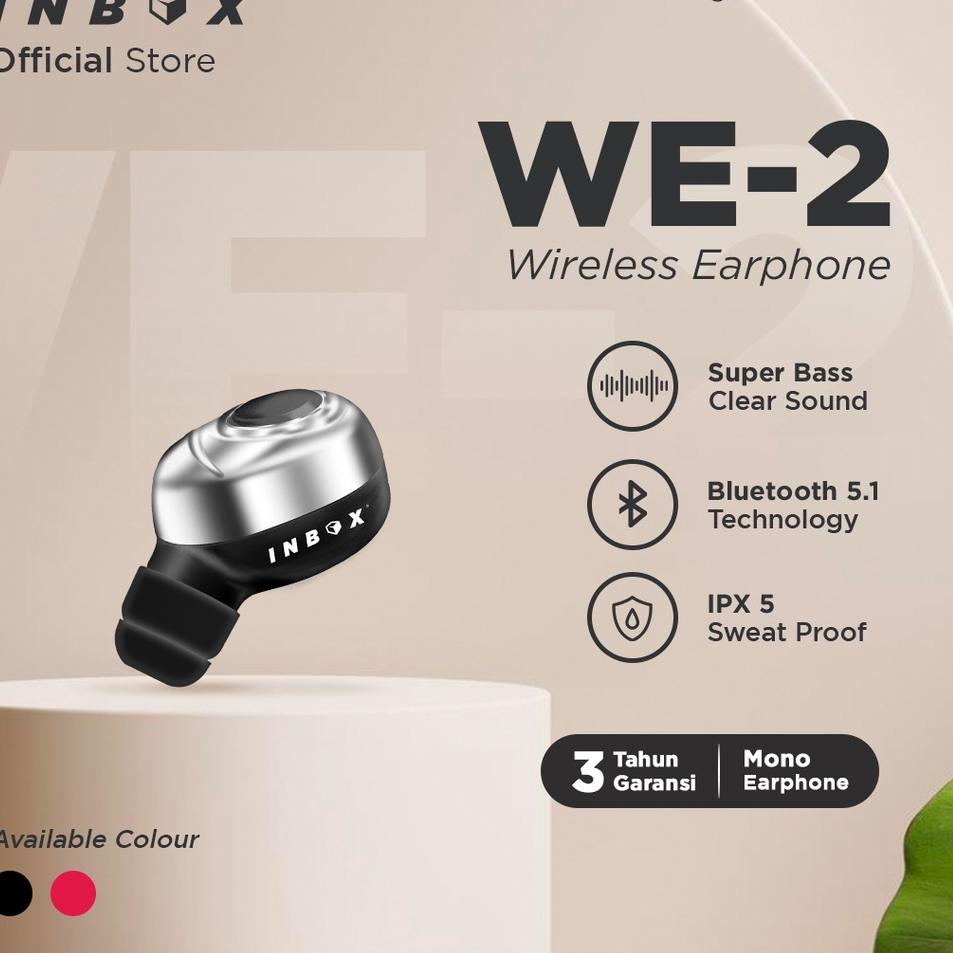 Obral Terbaik Earphone Bluetooth | Bluetooth Headset | Wireless Earbuds | Wireless Earphone Inbox WE