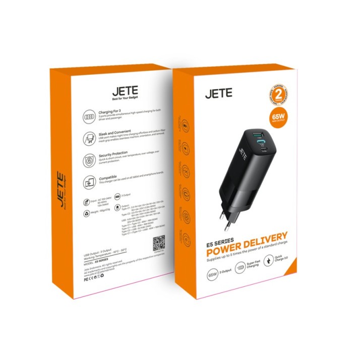 CHARGER RUMAH JETE E5 65W