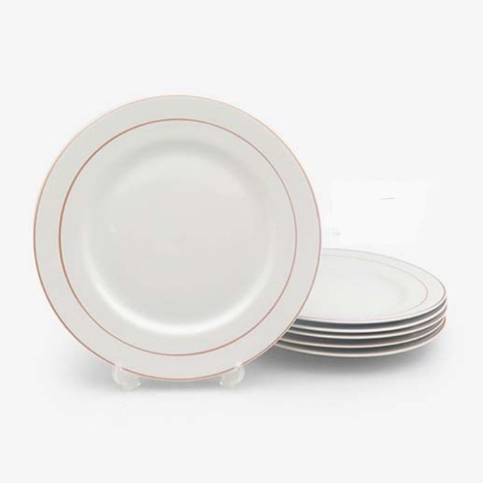PIRING CEPER/PIRING MAKAN PORCELAIN KERAMIK/PIRING PUTIH GOLDLINE #ORIGINAL