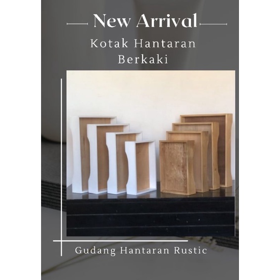 HANTARAN KAYU BERKAKI / seserahan / tray / kotak kayu