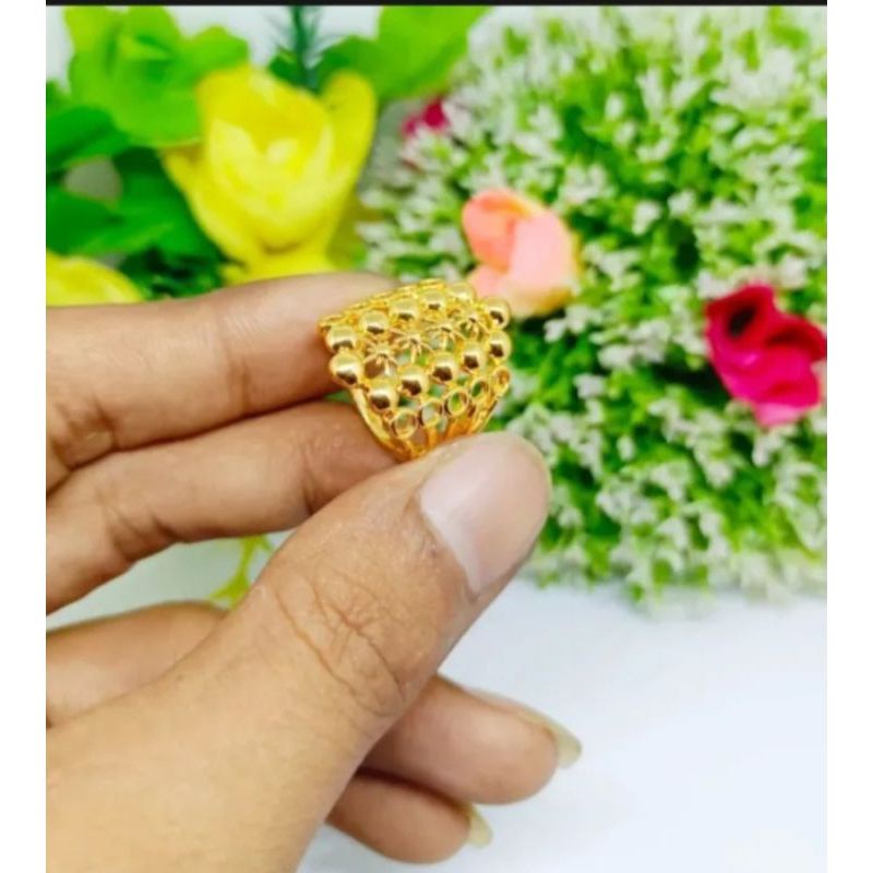 cincin dubai titanium sepuh emas 24k