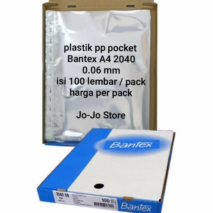 

Plastik PP Pocket 2040 A4 Clear 0.06 mm Bantex