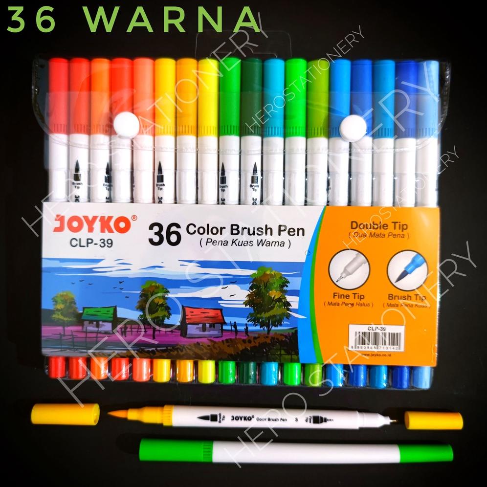 

Garansi Resmi Joyko Color Brush Pen Pena Gel Kuas Set 36 Warna Clp-39