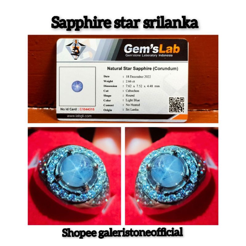 BATU PERMATA BLUE SAPPHIRE STAR SRILANKA