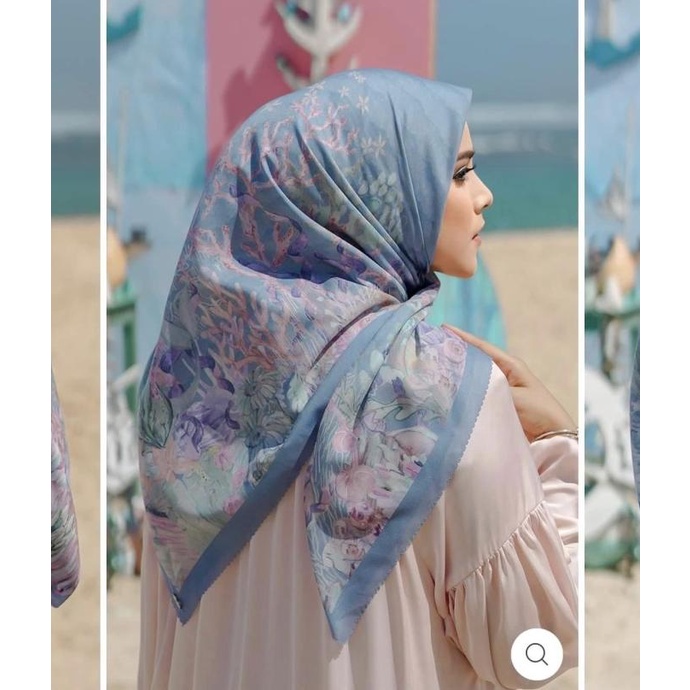 Disney x Buttonscarves The Little Mermaid Voal Square - BLUE