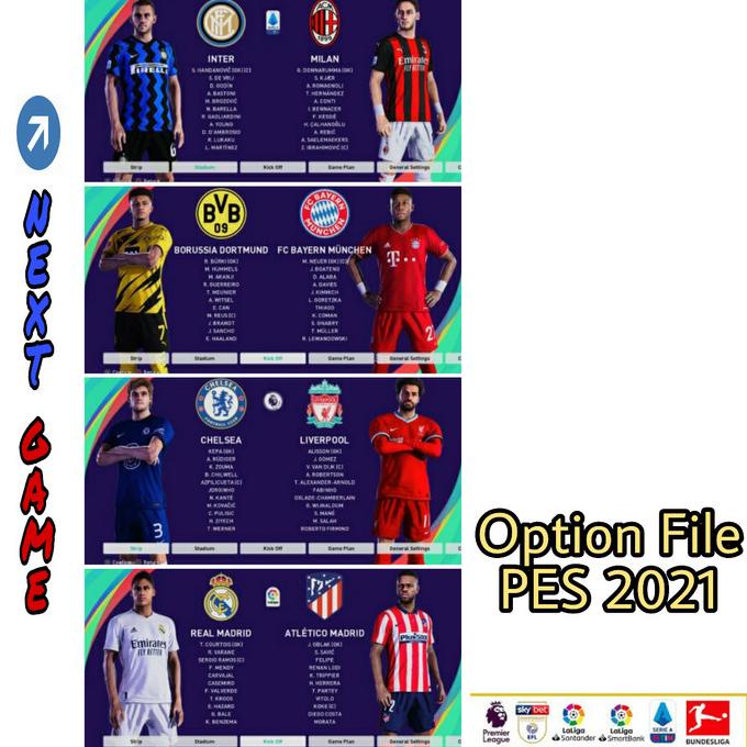 Option File Patch PS4 eFootball PES 2021 - Winning Eleven 21