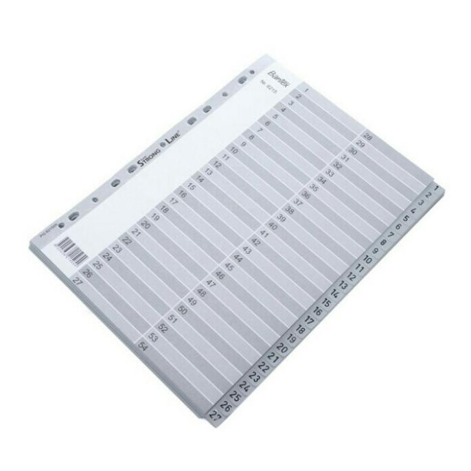 

Divider Numerical a4 plastik (1-54 index) Merk Bantex 6215.05