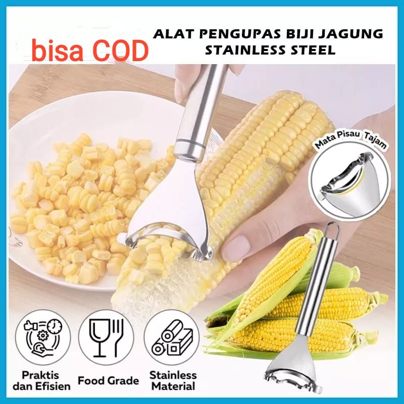 Alat Pengupas Biji Jagung Stainless Steel / Parutan Biji Jagung Praktis Mudah / Serutan Biji Jagung / Alat Serut Jagung / Corn Peeler