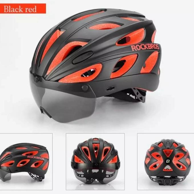 Rockbros Helm Sepeda Lipat Mtb - Helm Rockbros Kacamata Ringan Stylish