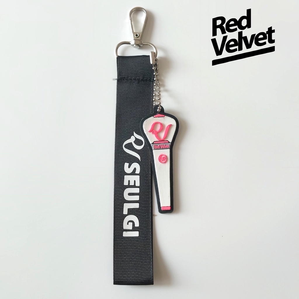 STRAP RED VELVET KEYRING LANYARD YERI SEUGLY JOY IRENE WENDY