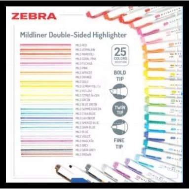 

Zebra Mild Liner Wkt7 - Double Sided Highlighter