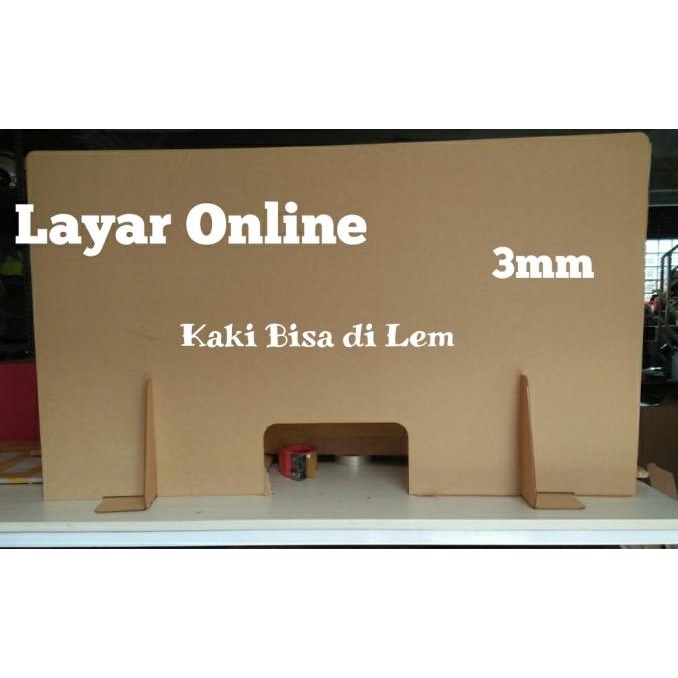 

Sekat Acrylic 3mm Lebar 80 x Tinggi 60cm Meja Partisi Teller Kasir