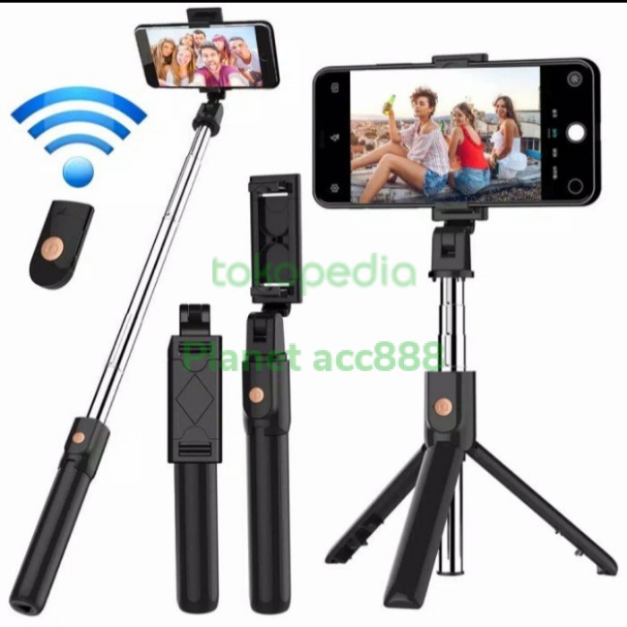 Terlaris Tripod Tongsis K07 Bluetooht Remote