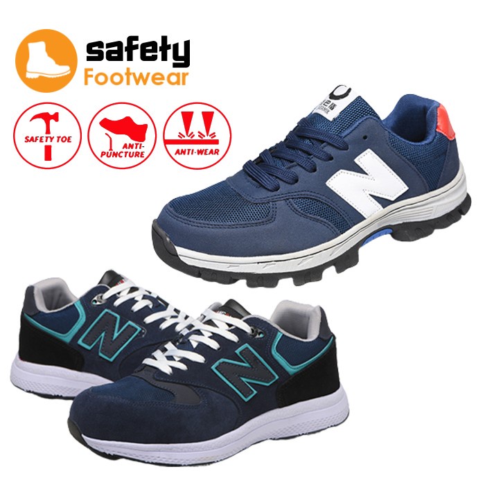 Terlaris Sepatu Safety Sport Ujung Besi Sol Anti Paku Snekaers Safety Import