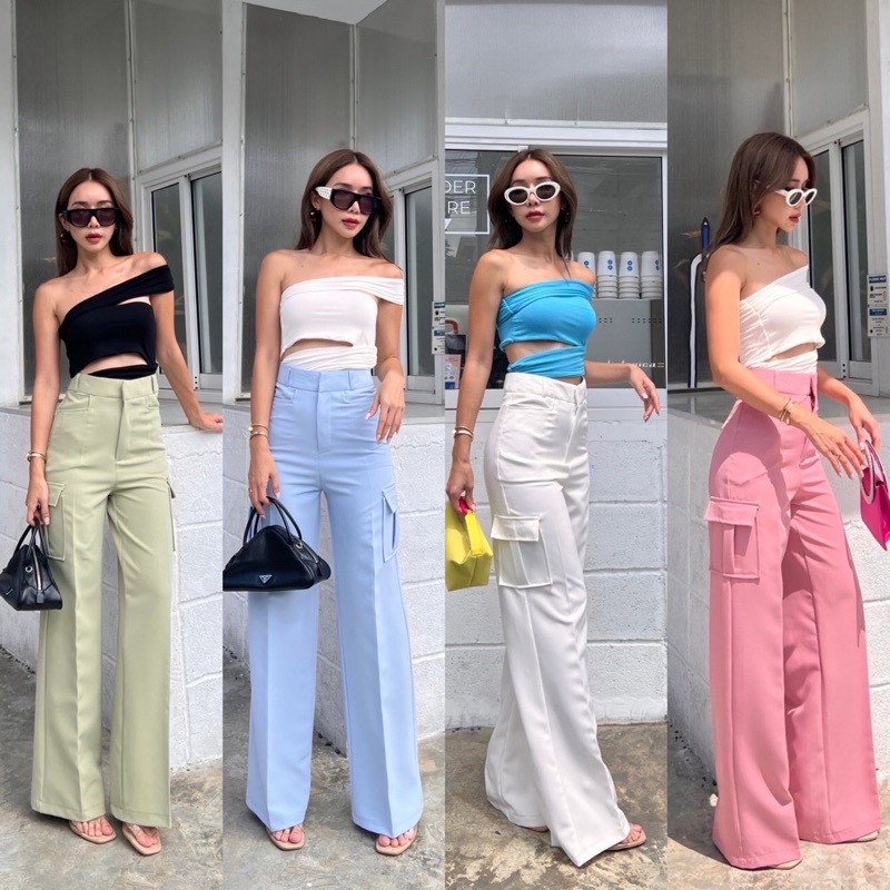 Readysto Belleza Cargo Hw Pants / Celana Kulot Cullote Wanita Promthong Bangkok