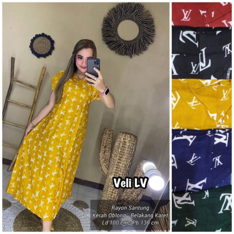 Daster Kekinian Veli Pita Standart LD 100 PB 120 Viral Murah Baju Santai Baju Tidur I4O9 Sleepwear U