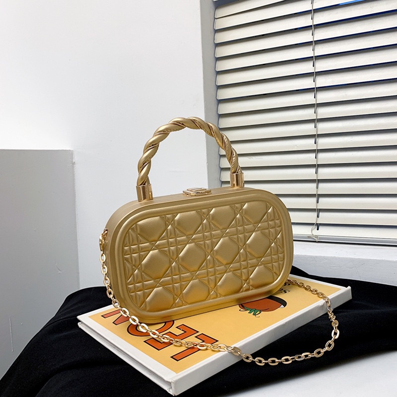 Tas Wanita Selempang Kulit Wanita Hp Cewek Rantai Mini Slingbag Bg 3321 O3M0 Tas vintage Branded aes