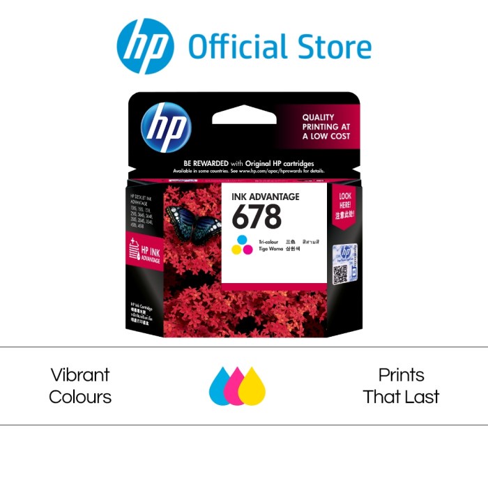 Terlaris Tinta Printer Hp Original 678 Tri-Color / Deskjet 1515 2515 2545 2645