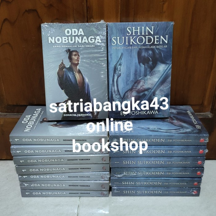 Hot Sale Paket Novel Oda Nobunaga 1 Dan Shin Suikoden 1 Soft Cover Original Terlaris