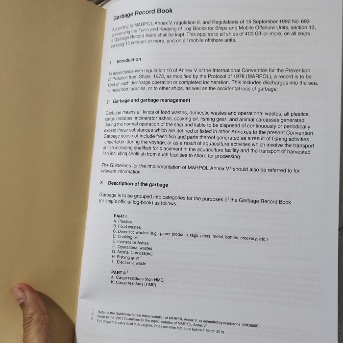 Flash Sale Garbage Record Book Part 2 Ships That Carry Solid Bulk Cargo Terlaris