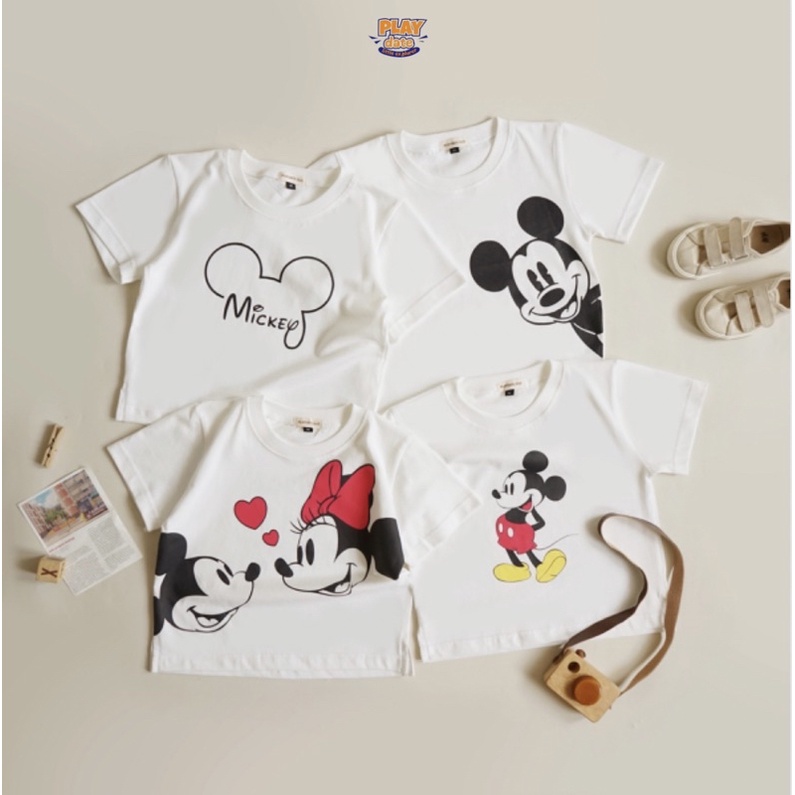 Playdate Baju Kaos Oversize Tee Karakter Cowo Cewe Basic Korea 1 sampai 5 Tahun Katun