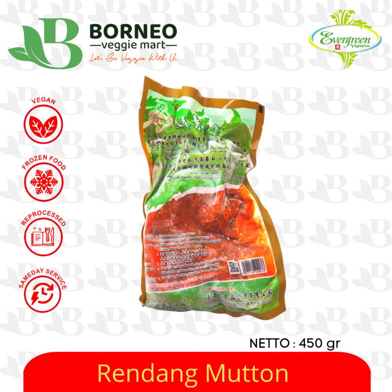 

Tian En Xiang Rendang Mutton Vegan 450 gr / Daging Rendang Kambing Vegetarian / Evergreen