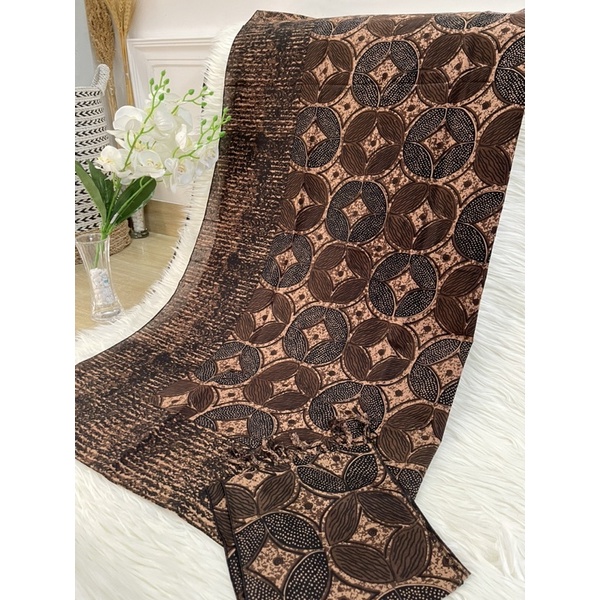 batik indigo set slendang