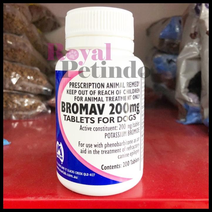 Bromav 200 Mg Obat Epilepsi Dan Kejang Anjing ( 1 Botol )