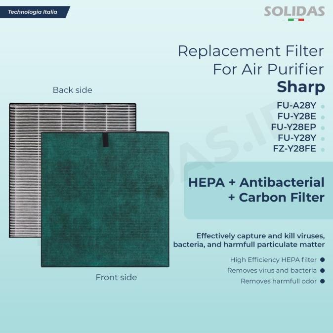 Replacement Filter Air Purifier Sharp FU-A28Y / HEPA Filter