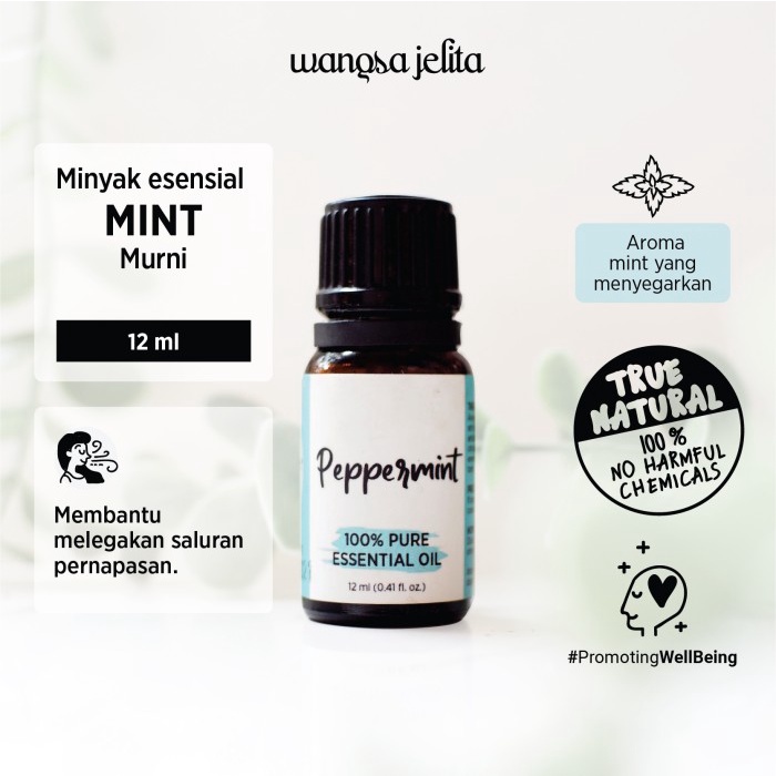 Wangsa Jelita Peppermint 100% Pure Essential Oil 12 ml