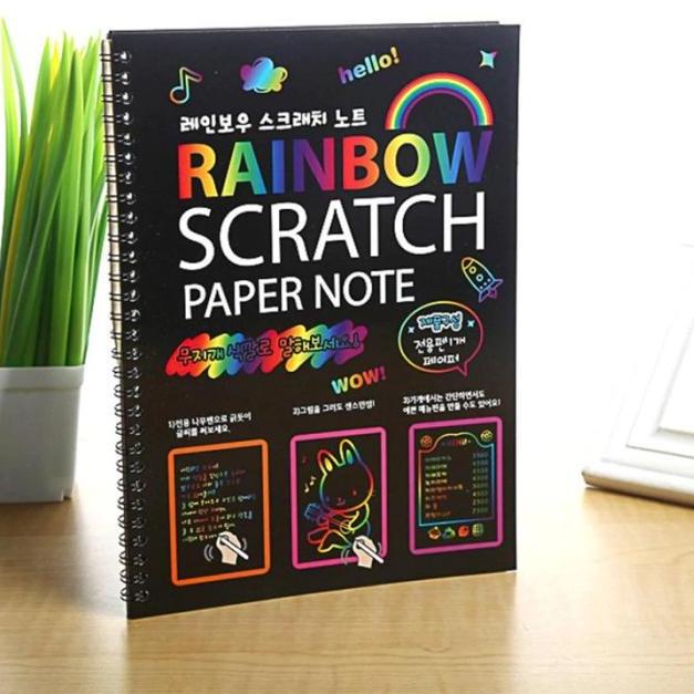 

Keluaran Terbaru Magic Color Rainbow Scratch Paper Note book 19X26cm 411☙